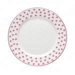 ROY KIRKHAM FINE BONE CHINA | PINK HEARTS SET OF SIX TEA PLATES